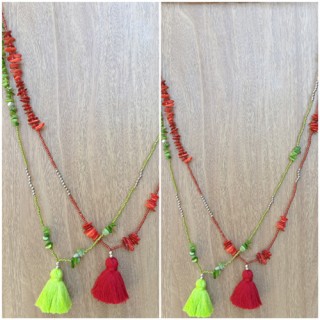 stone beads colorful design necklace tassels women fashion wholesale price